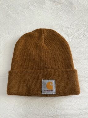 Carhartt Knit Cuffed Beanie in Camel Brown